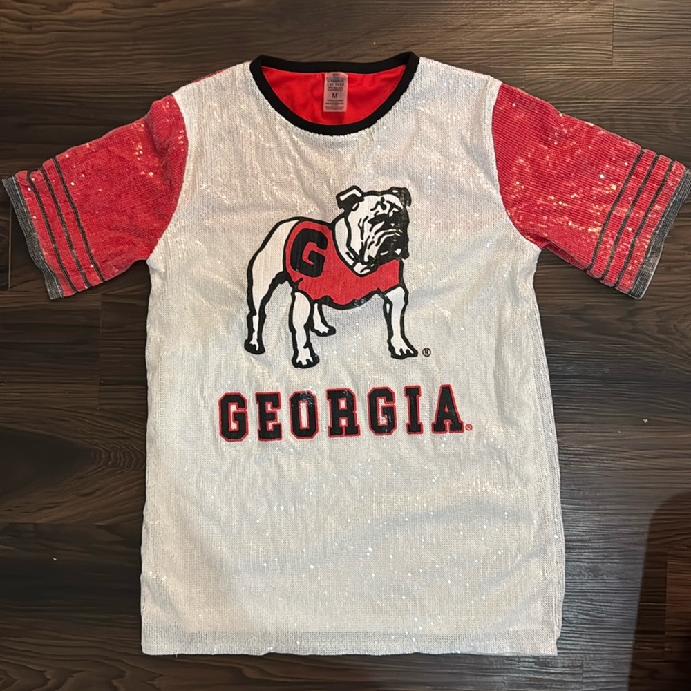 GA bulldogs sequin top.